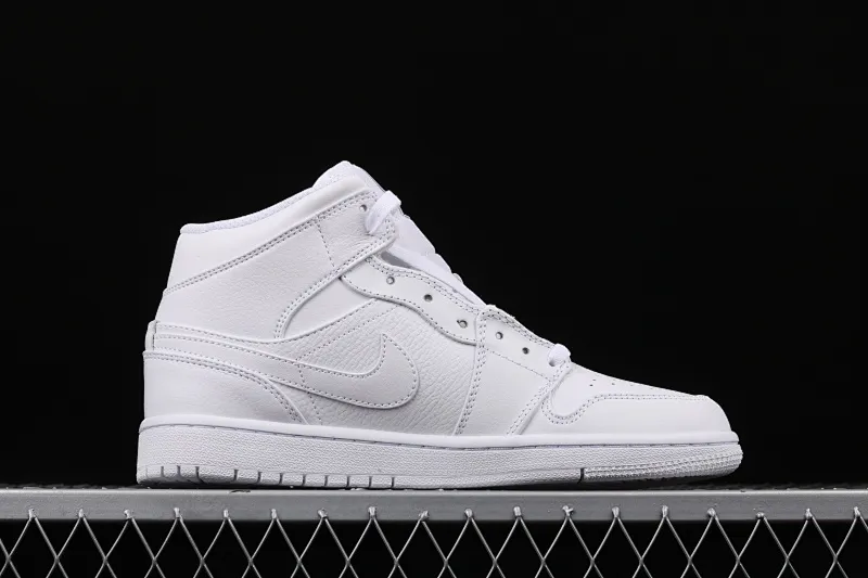 All Categories Air Jordan Jordan Series Basketball Shoes Air Jordan 1 Mid Air Jordan 1 Mid All White China Full First Layer Authentic Standard 554724-109